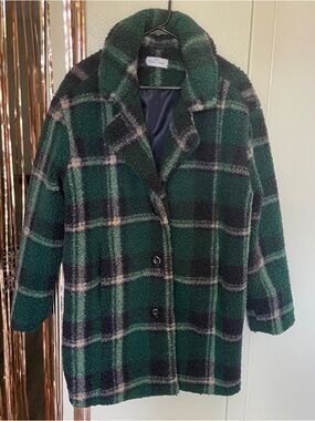 Teddy bear plaid jacket